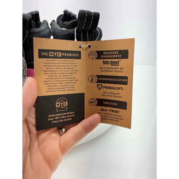 VANS SK8 Hi MTE-2 Womens Size 9 Dip Pink Black Waterproof Hiking Boots Shoes - Picture 7 of 12